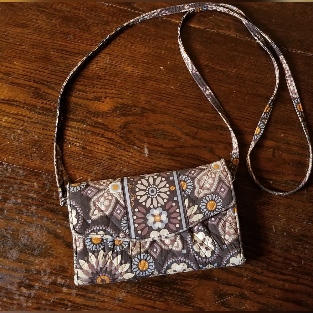 Vera Bradley Floral Crossbody Bag - Brown and Yellow